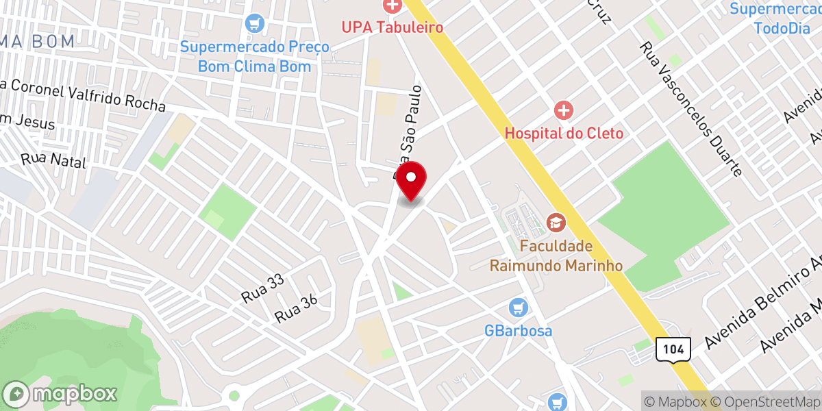 Map showing location of Paróquia Santa Luzia de Siracusa