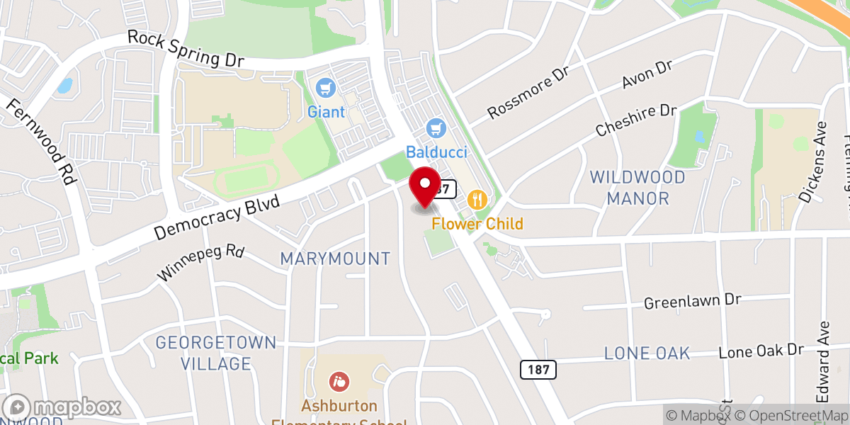 Map showing location of Wildwood Baptist Church