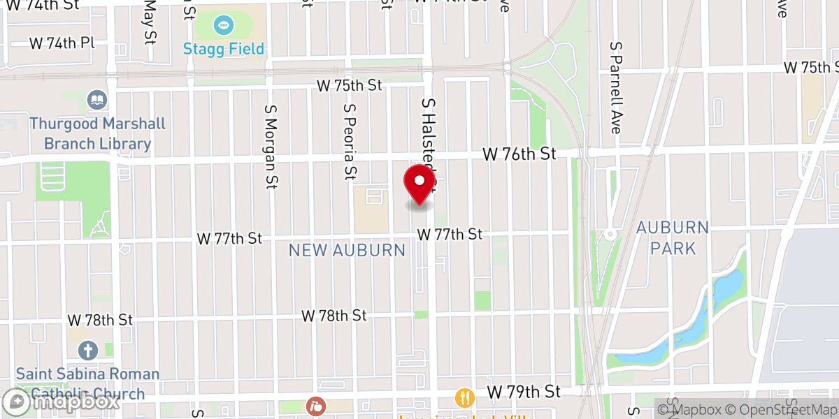 Map showing location of Peters Rock Missionary Baptist Church Inc