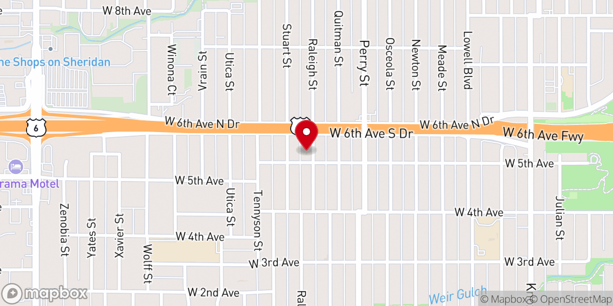 Map showing location of American Lutheran Memorial Church