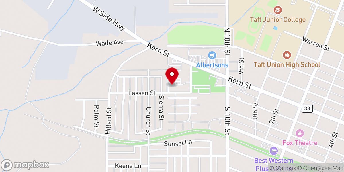 Map showing location of West Hills Church-The Nazarene