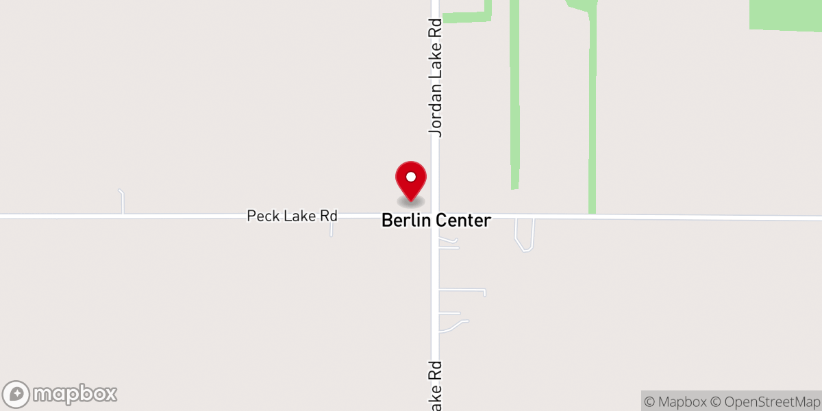 Map showing location of Berlin Center United Methodist