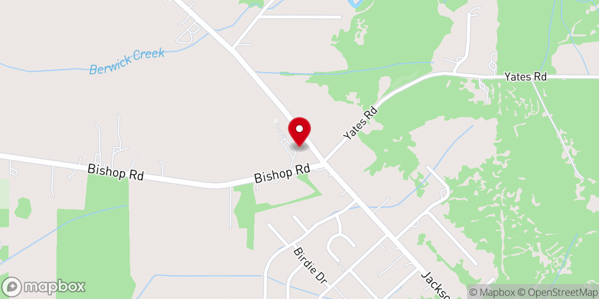 Map showing location of Peace Lutheran Church