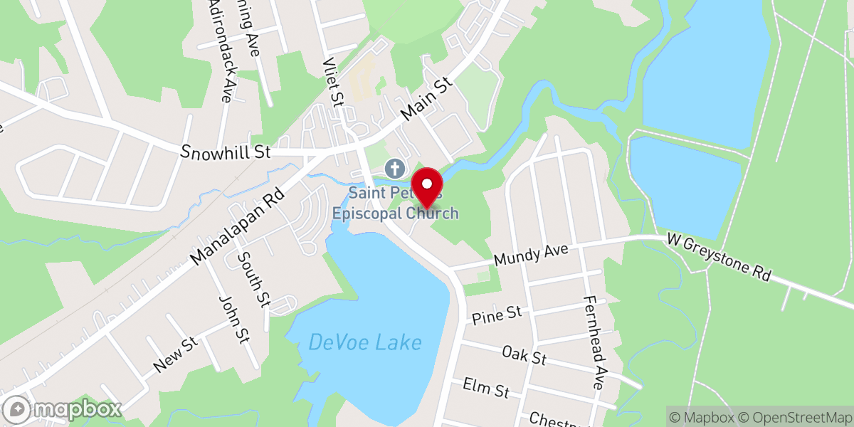 Map showing location of Spotswood Chapel