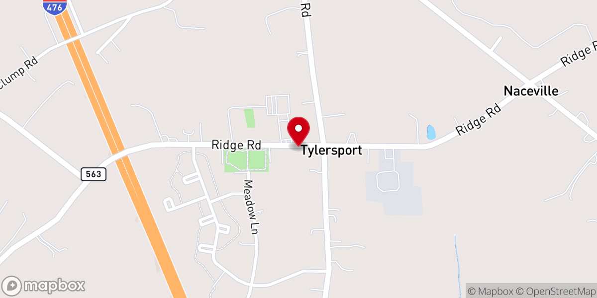 Map showing location of Victory Fellowship Church