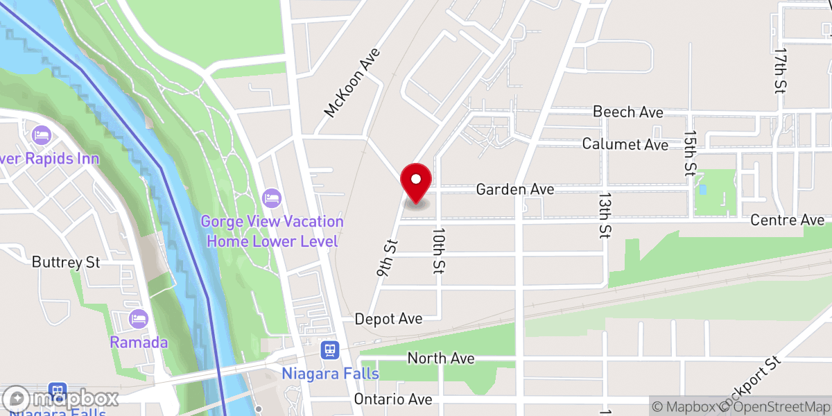 Map showing location of St John's AME Church