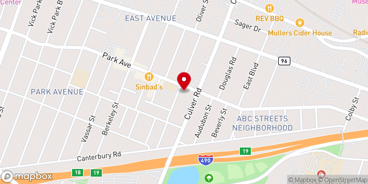 Map showing location of Immanuel Baptist Church