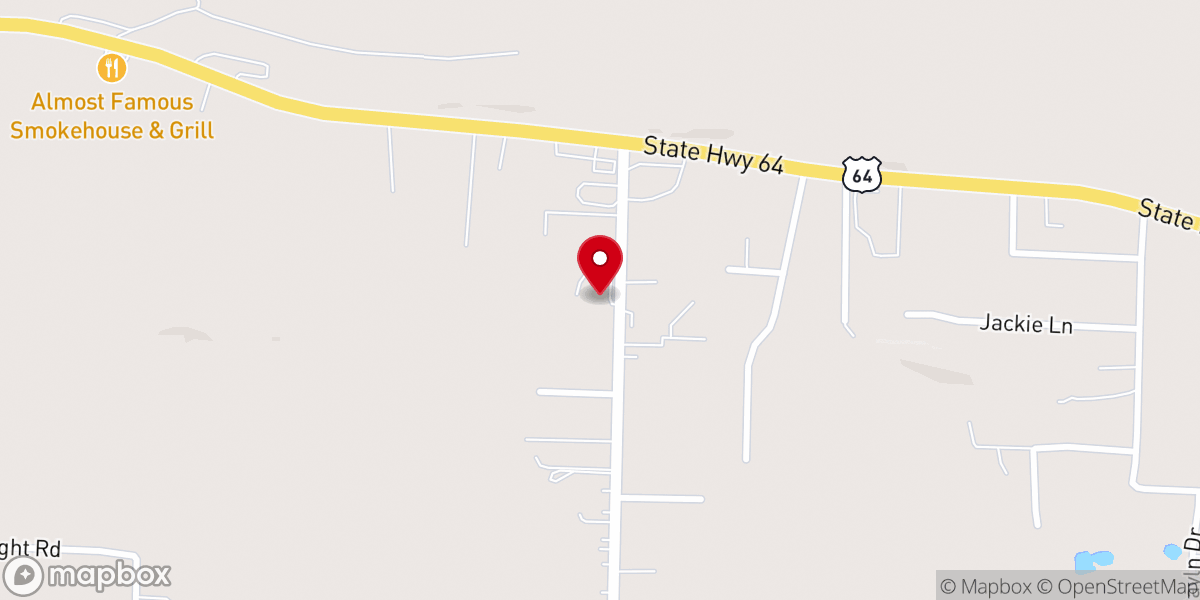 Map showing location of Servant's Chapel General Baptist