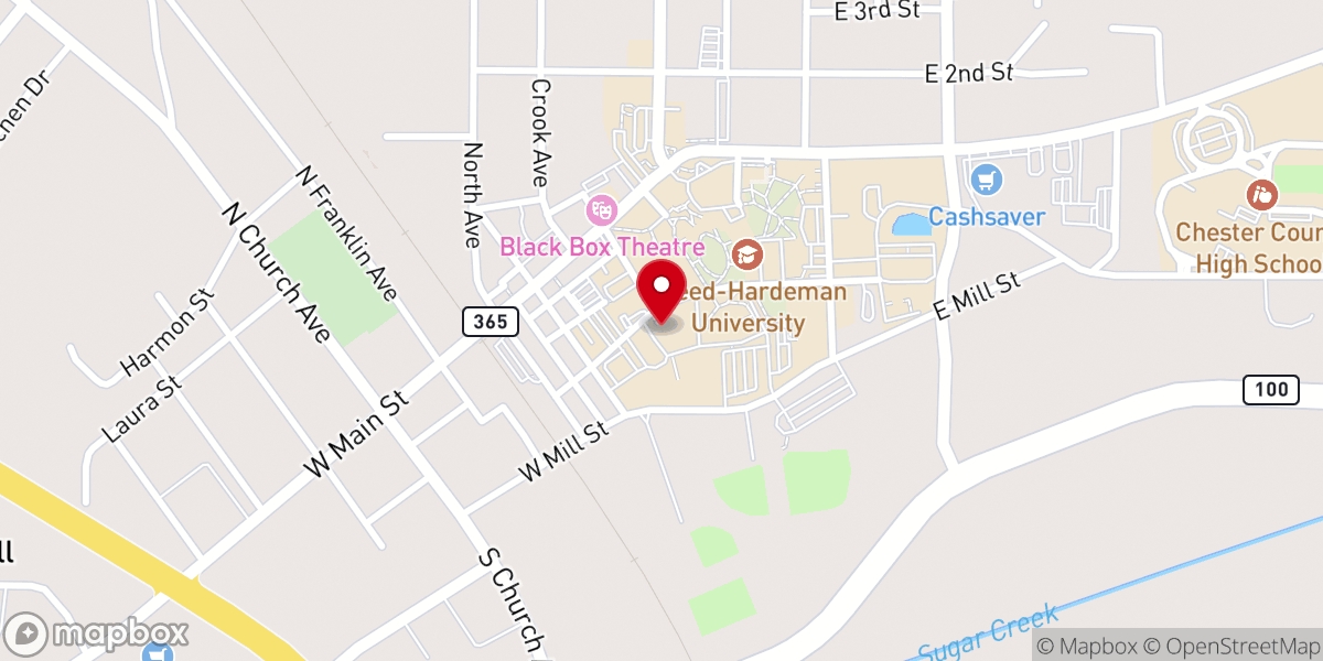 Map showing location of FHU Clayton Chapel