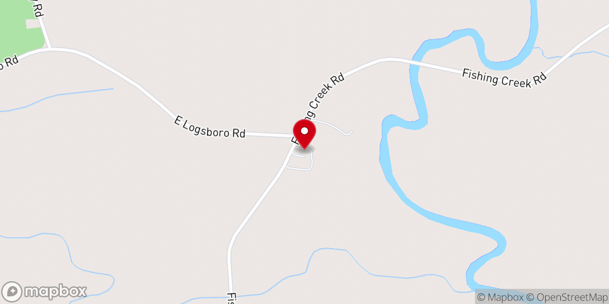 Map showing location of Salem Chapel Baptist Church