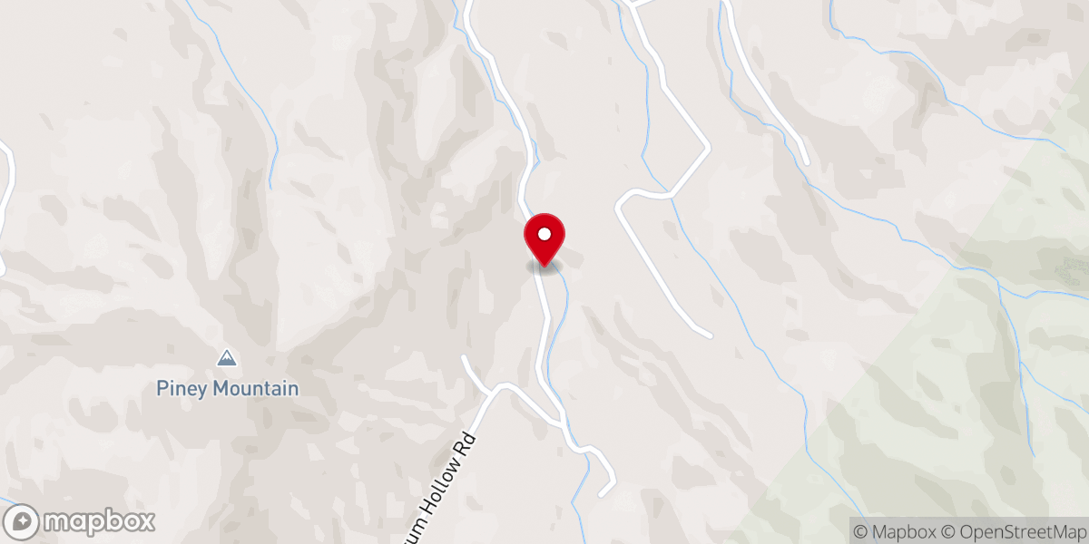 Map showing location of Piney Mountain Mission Union Church