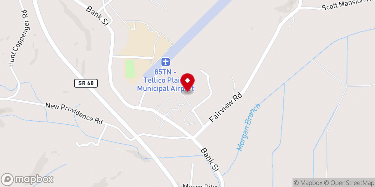 Map showing location of Bible Baptist Church