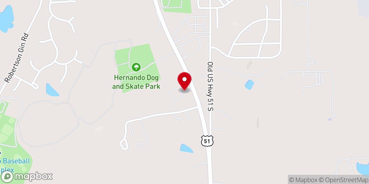 Map showing location of Gateway Baptist Church