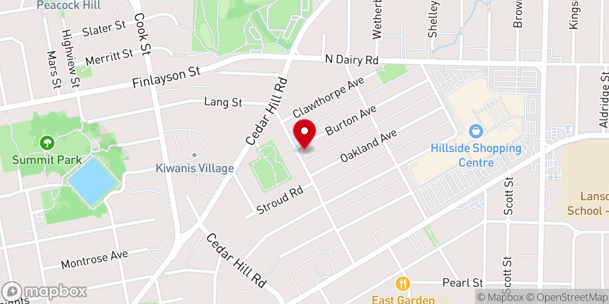 Map showing location of Victoria Chinese Alliance Church