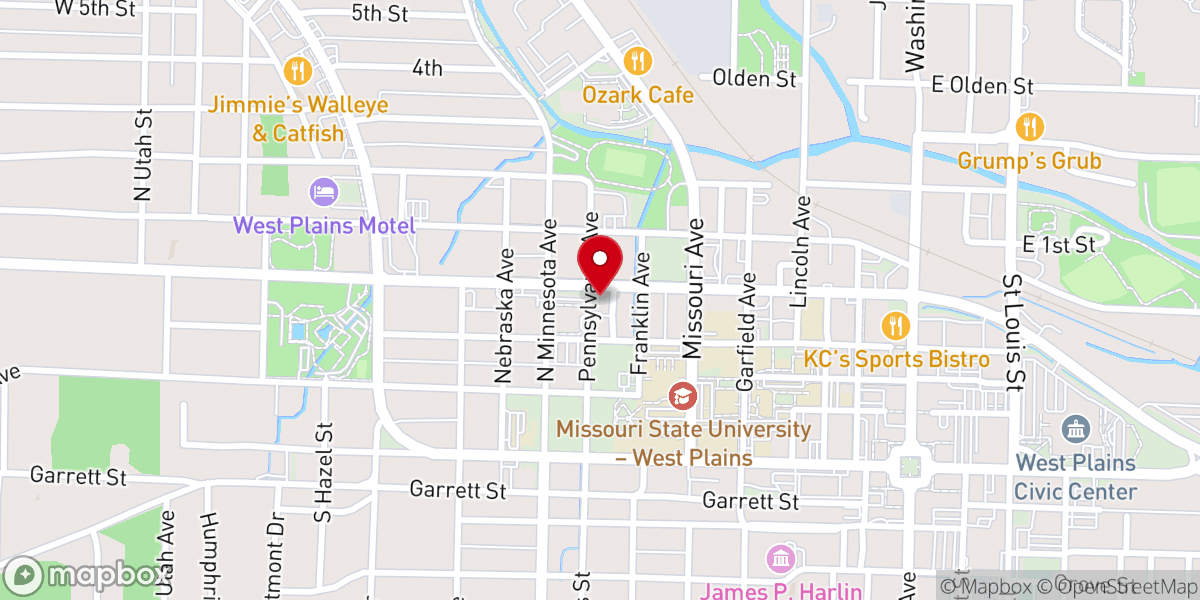 Map showing location of Cornerstone Church of the Nazarene