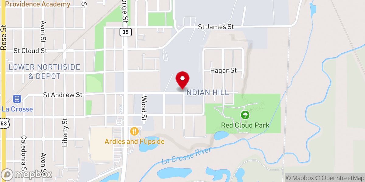 Map showing location of Bluffs Community Church - Assembly of God