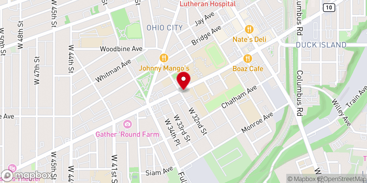 Map showing location of West Side Catholic Center