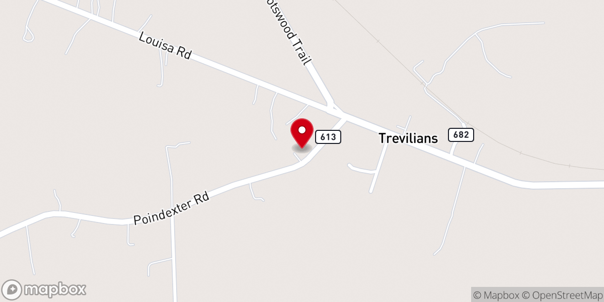 Map showing location of Bright Hope Baptist Church