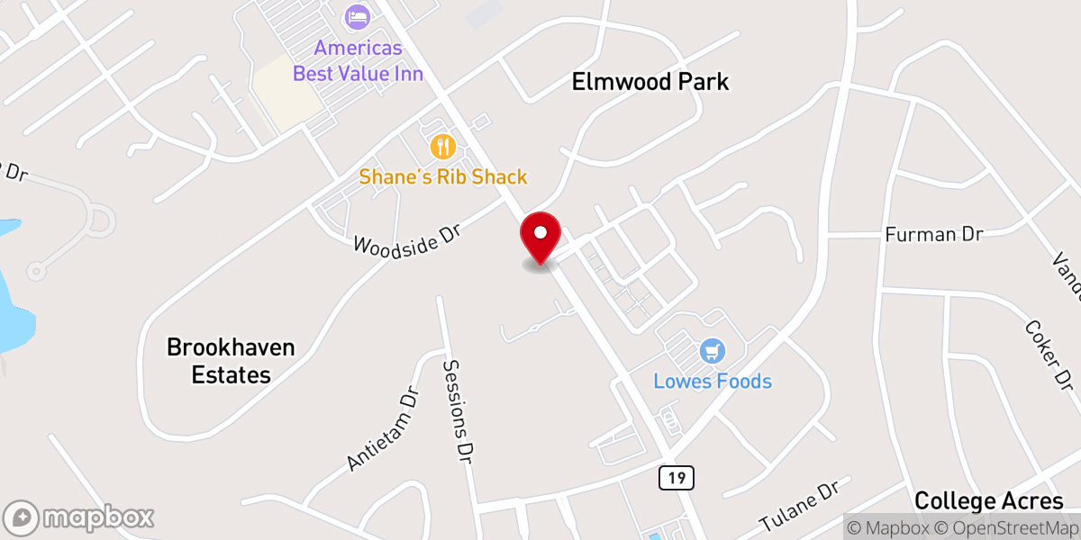 Map showing location of Fountain of Life Fellowship