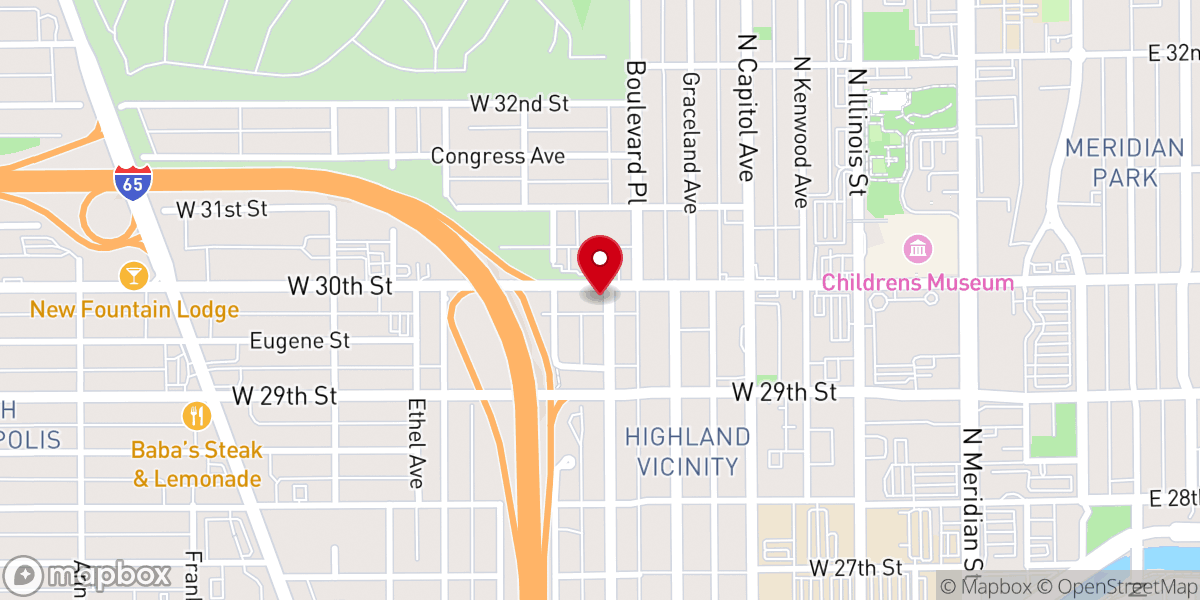 Map showing location of Faith Church of God in Christ