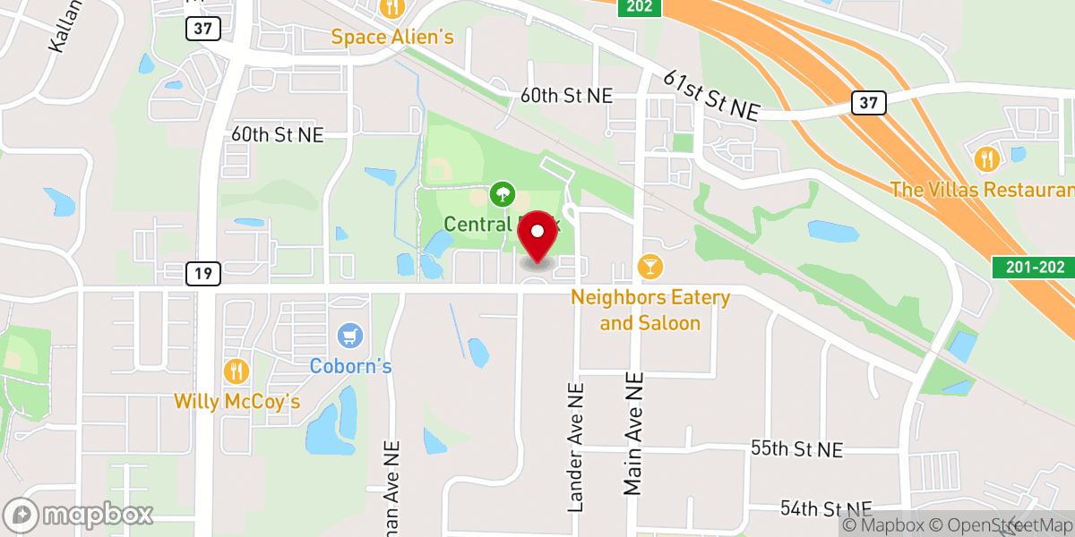 Map showing location of Church of St. Albert