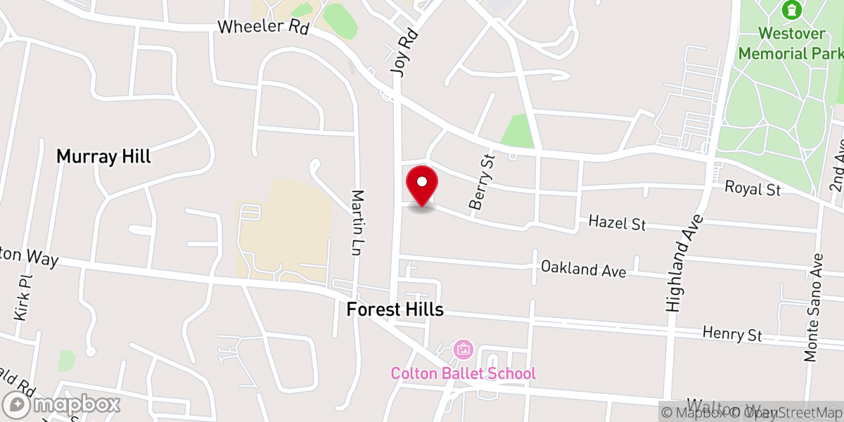 Map showing location of Wheeler Heights Baptist Church
