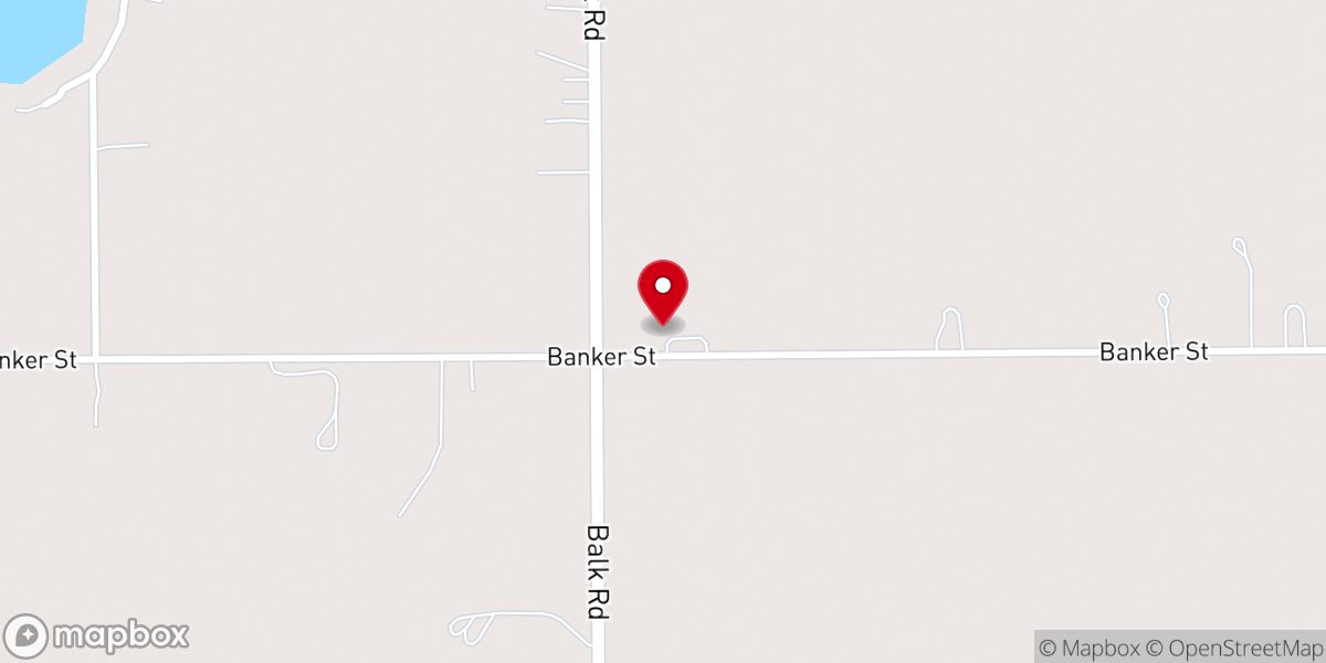 Map showing location of Fish Lake Bible Church