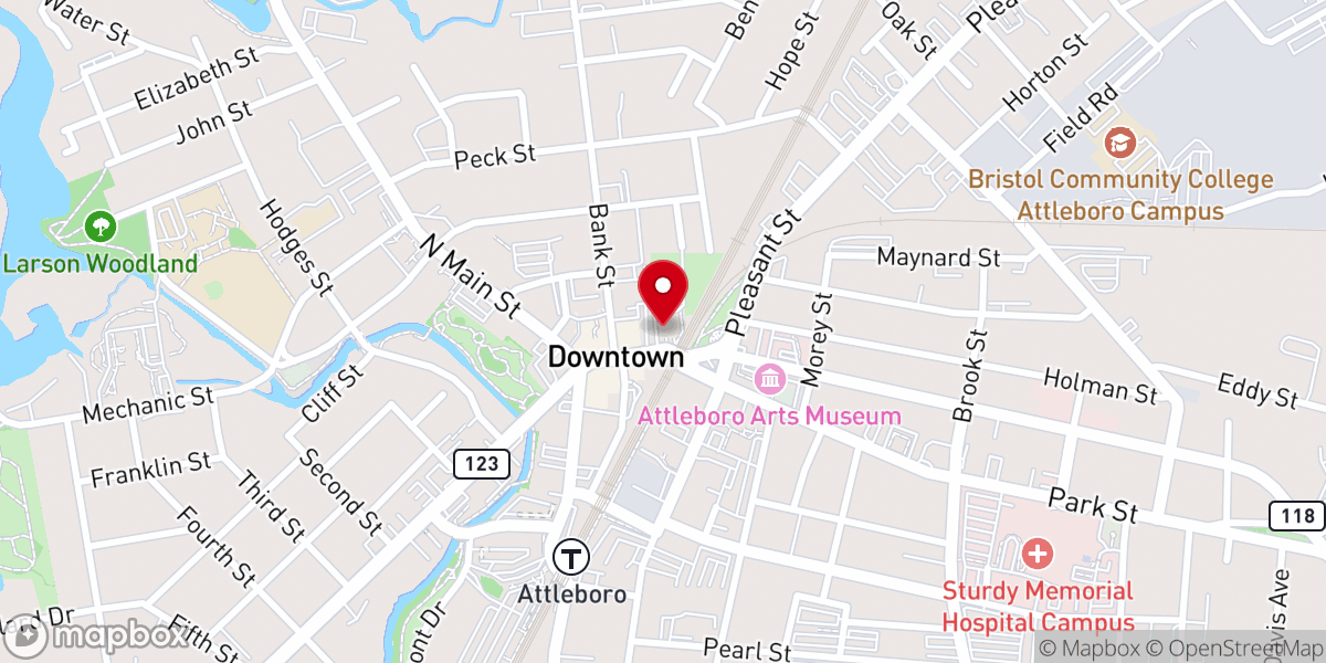 Map showing location of Second Congregational Church