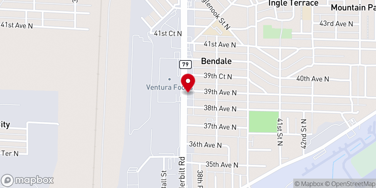 Map showing location of Evangel Life Church