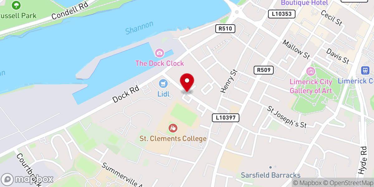 Map showing location of New Life Limerick