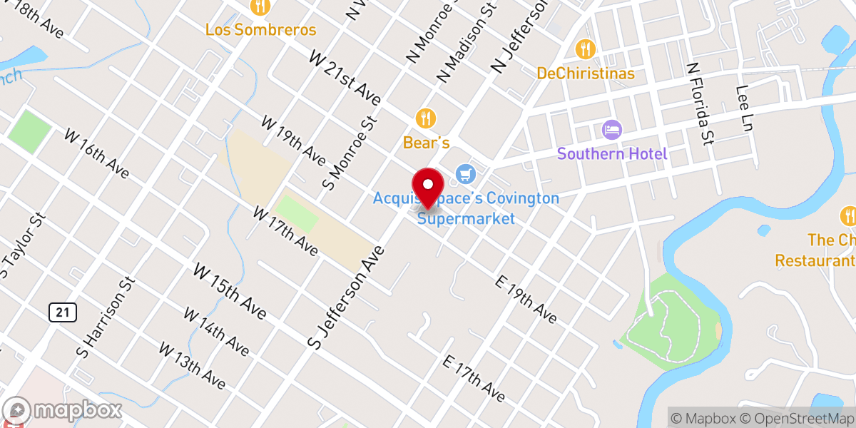 Map showing location of St Peter Catholic Church