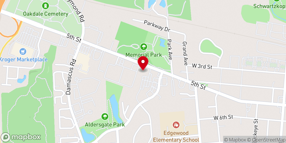 Map showing location of Our Lady of Lourdes Catholic