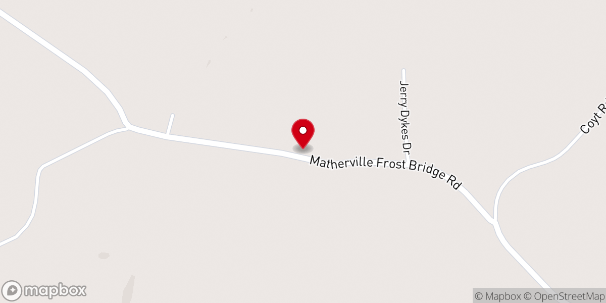 Map showing location of Frost Bridge Holiness Association