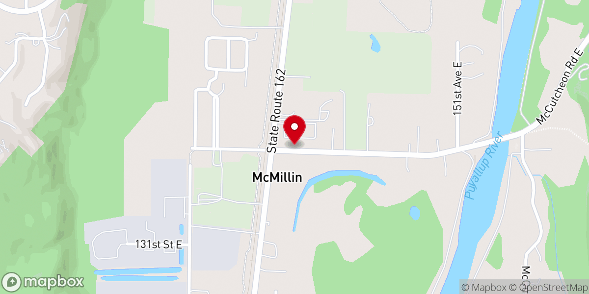 Map showing location of Mc Millin Upper Room Church