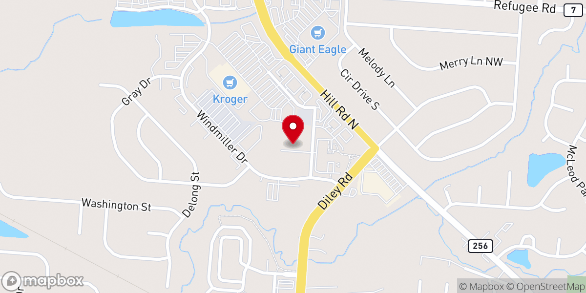 Map showing location of Prince of Peace Presbyterian
