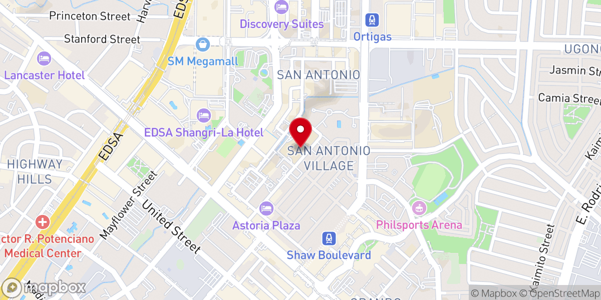 Map showing location of Stella Orientis Oratory