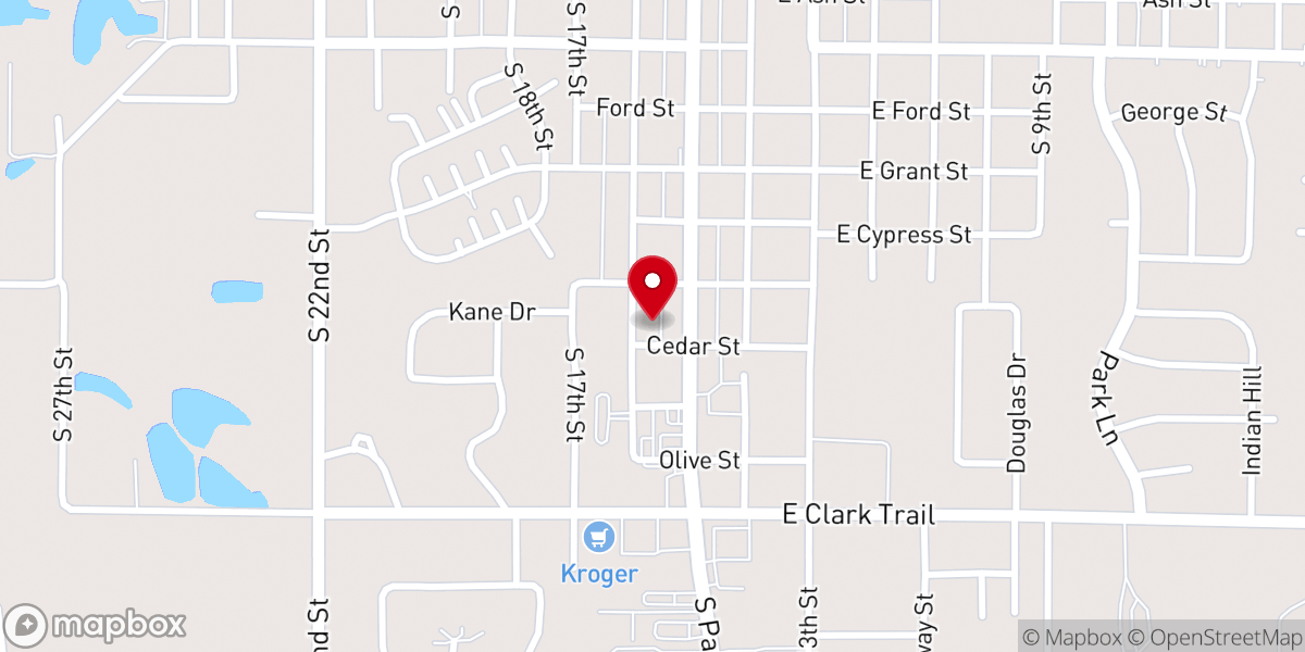 Map showing location of First Pentecostal Church
