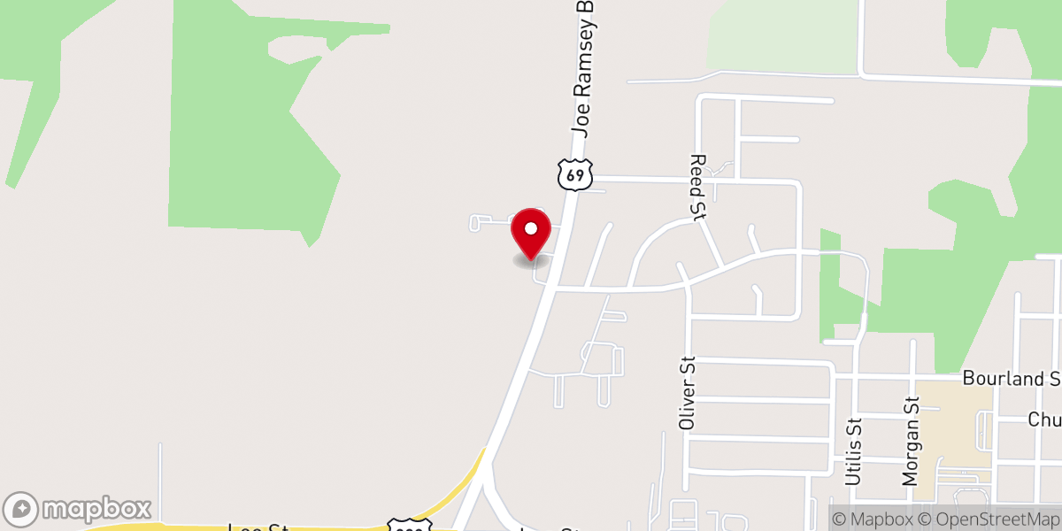 Map showing location of Saint John Missionary Baptist Church