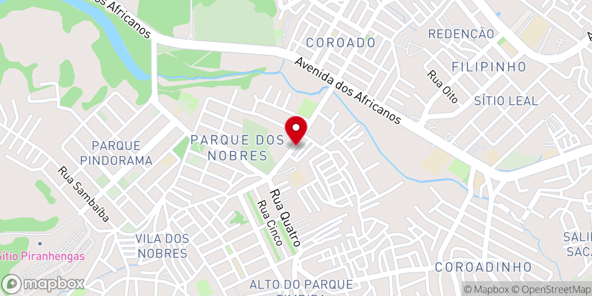 Map showing location of Igreja Universal - Parque Timbiras