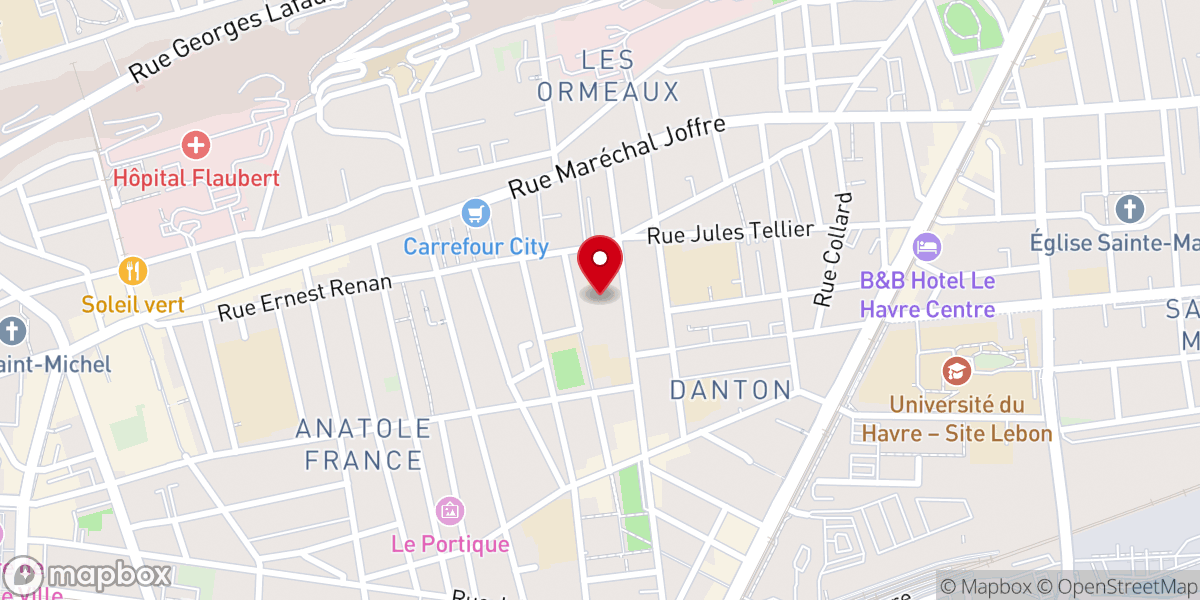Map showing location of Eglise Sainte-Anne