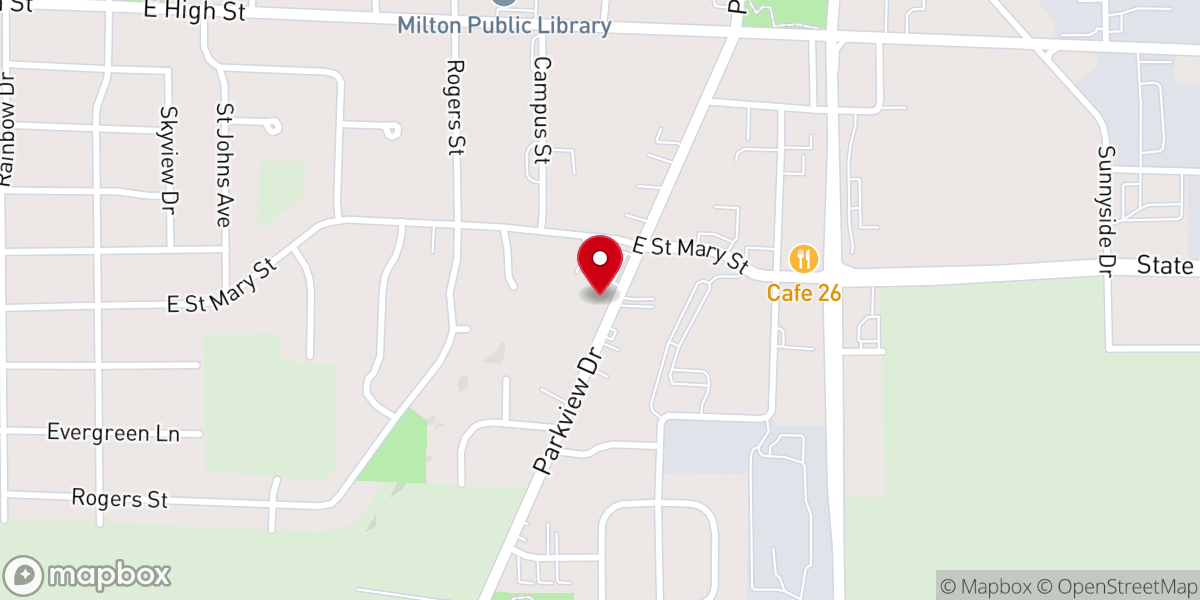 Map showing location of St Mary Catholic Church