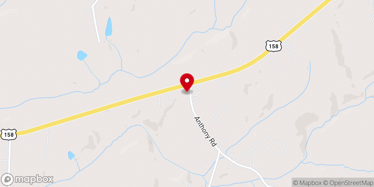 Map showing location of Stokesdale Church of God