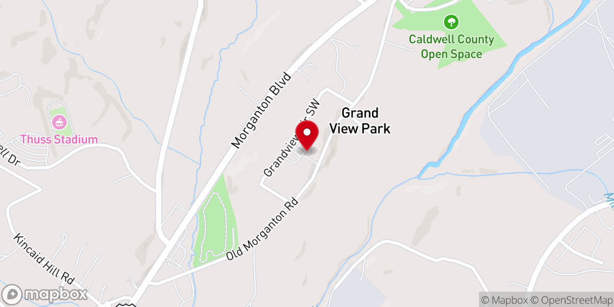 Map showing location of Grand View Park Church