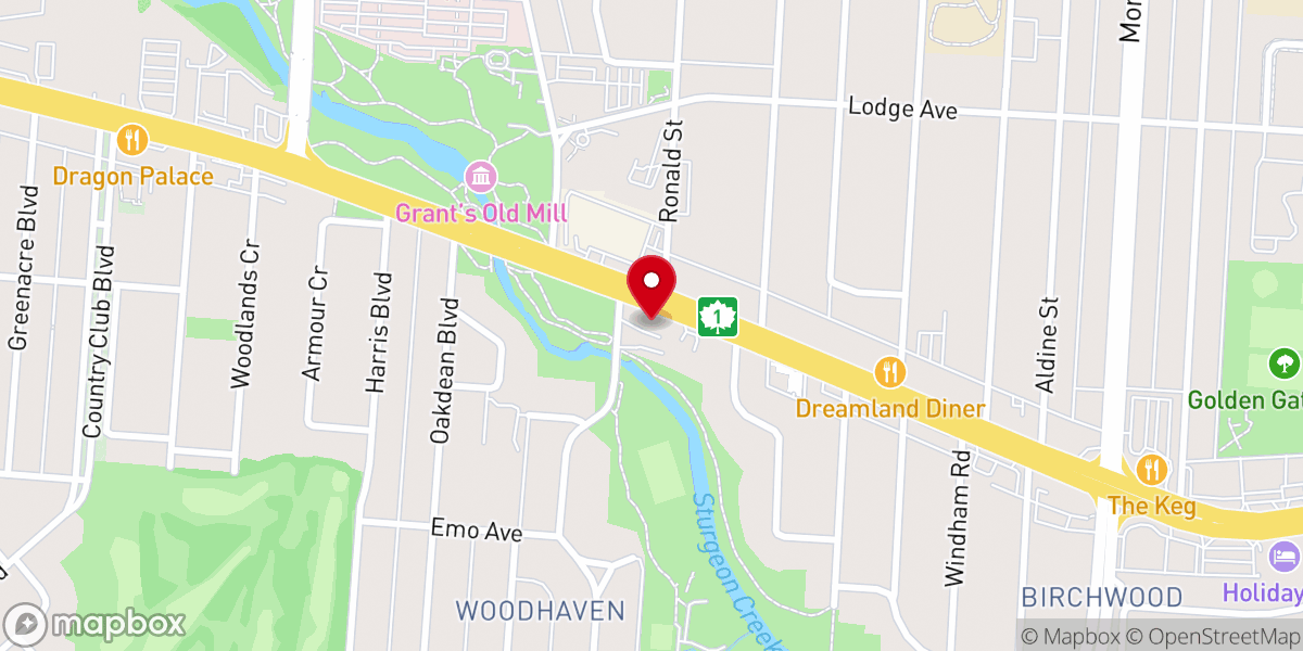 Map showing location of St. Andrews Woodhaven