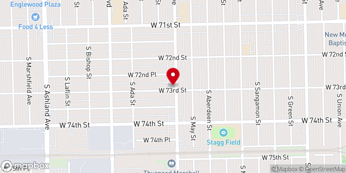 Map showing location of Second Birth Missionary Baptist Church