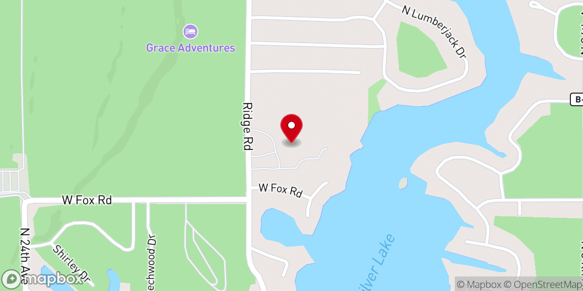 Map showing location of Grace Adventures
