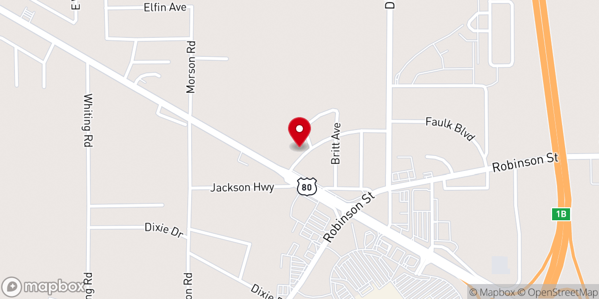 Map showing location of Agape Fellowship Church