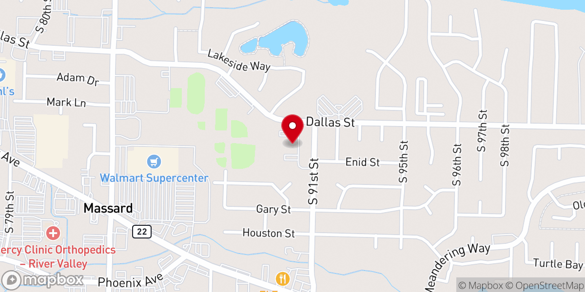 Map showing location of New Life Church Fort Smith