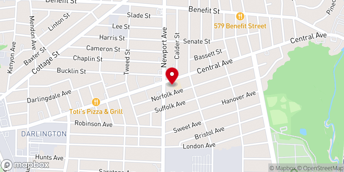 Map showing location of Saint Cecilia's Church