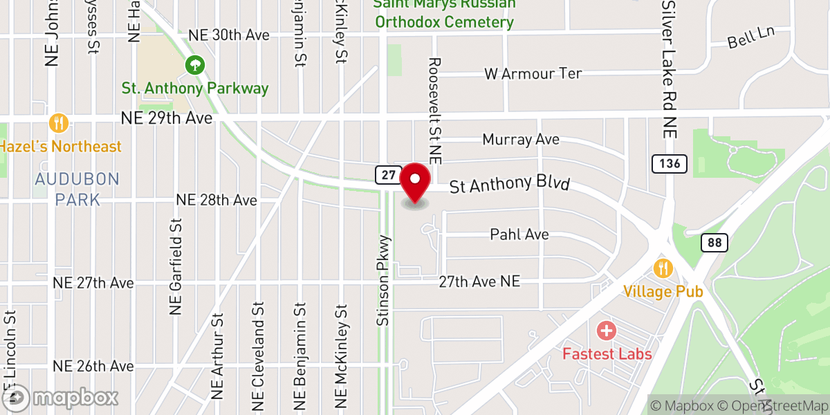 Map showing location of St Charles Borromeo